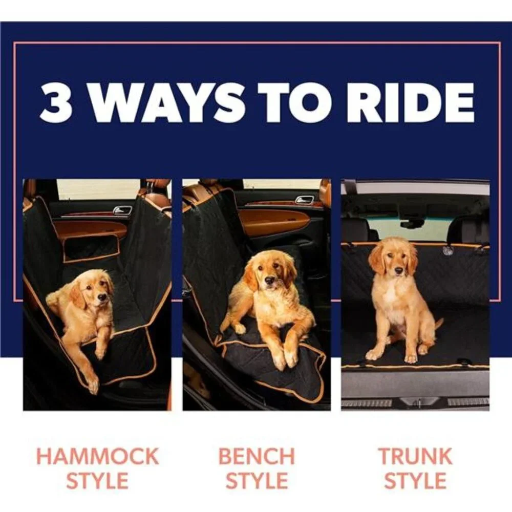 Dog Car Seat Cover for Back Seat - Waterproof Pet Back Seat Cover for Trucks
